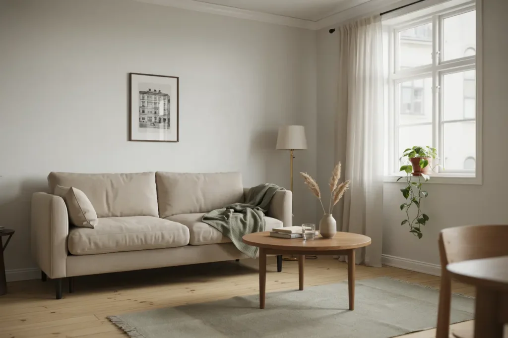 vardagsrumsrenovering med slipat tr golv och nym lade v ggar i s dermalm